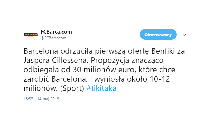 Barcelona odrzuciła ofertę Benfiki za Cillessena! TYLE PORTUGALCZYCY OFEROWALI ZA BRAMKARZA